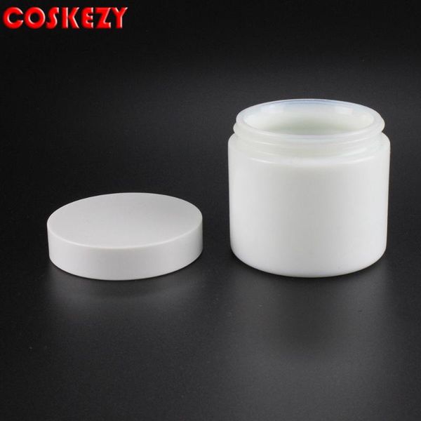 

storage bottles & jars opal white 50 gram glass body cream jar makeup skincare cosmetic packaging, face 1.7oz for cosmetics
