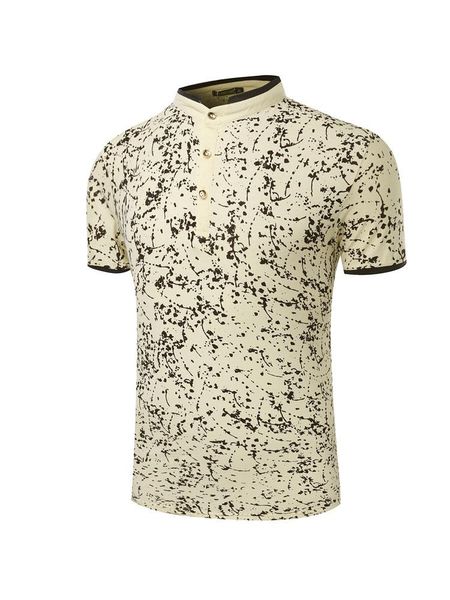 

men's polos summer pure cotton shirt short-sleeve sports ink stand-up collar t-shirt, White;black