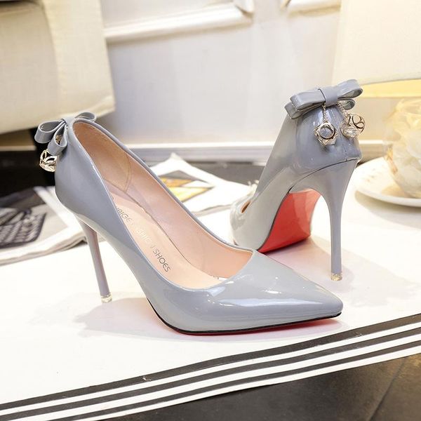 

dress shoes red bottom high heels women fashion party pumps casual shallow solid color elegant stiletto ladies talons hauts, Black