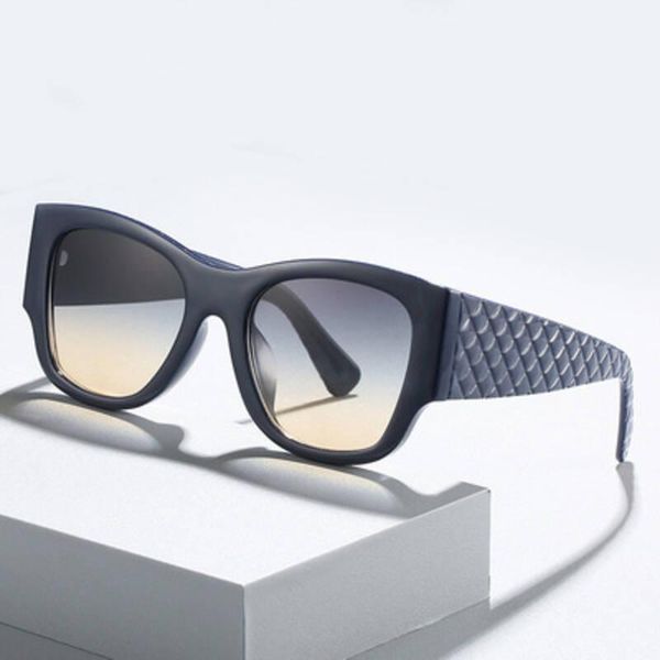 

sunglasses retro square wide legs women 2021 designer trendy cat eye gradient sun glasses female plaid shades men, White;black