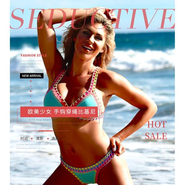 

one-piece suits women neoprene triangle swimsuit swimming wear bikini set