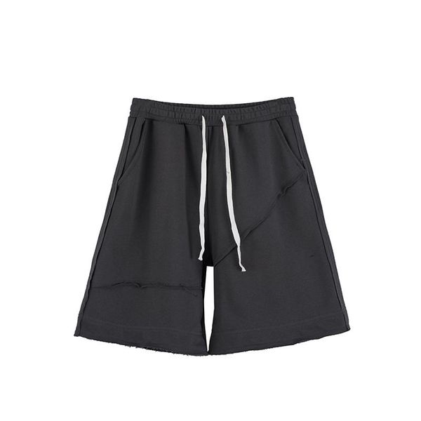 

men's shorts streetweardeawstring terrt summer edge oversize solid hip hop loose casualfive-point pants, White;black