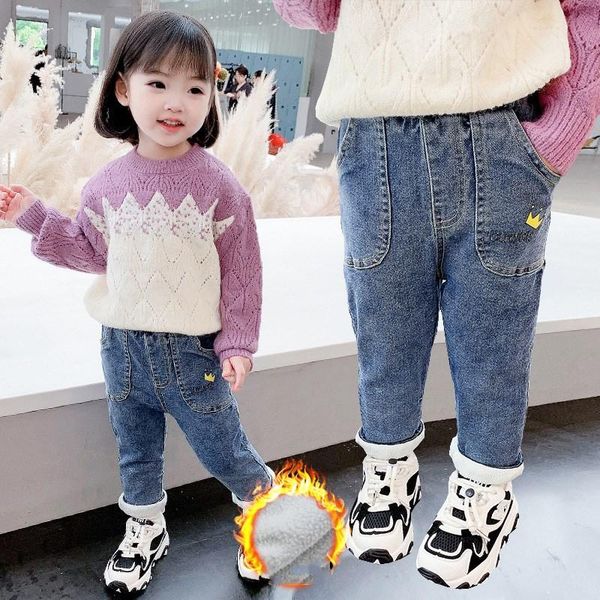 

girls jeans kids clothes cotton casual children trousers denim boys clothes fashion denim pants baby boys jean infant clothing, Blue