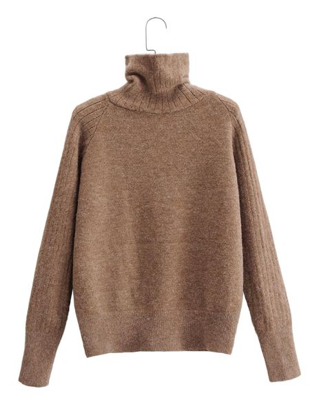 

2021 winter women knitting turtleneck sweater vintage pullover knitwear long sleeve base jumper casual knitwear, White;black