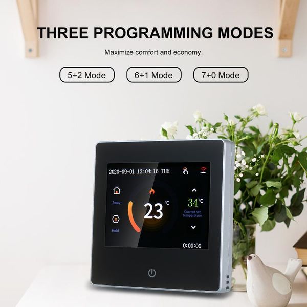 

smart home control thermostat lcd touch-screen programmable with wifi electric heating 16a digital temperature controller device