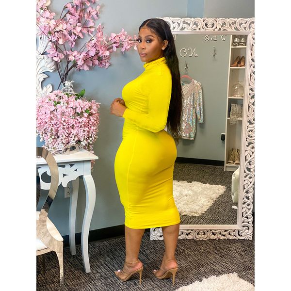 

plus size turtleneck long sleeve dress for women fall 2021 elegant bodycon dresses party night club wear d91-bf29, Black;gray