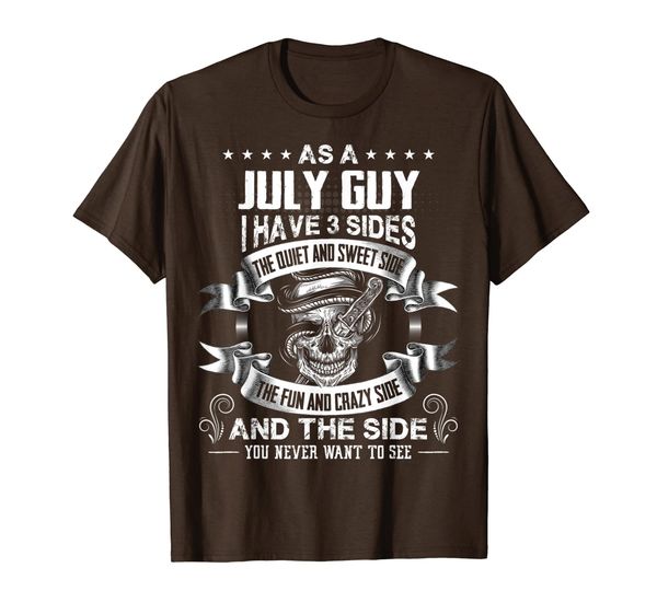 

as a july guy i have 3 sides t-shirt, White;black