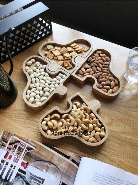 

kitchen storage & organization creative puzzle dried fruit plate japanese modern tea table melon snack tray restaurant solid wood