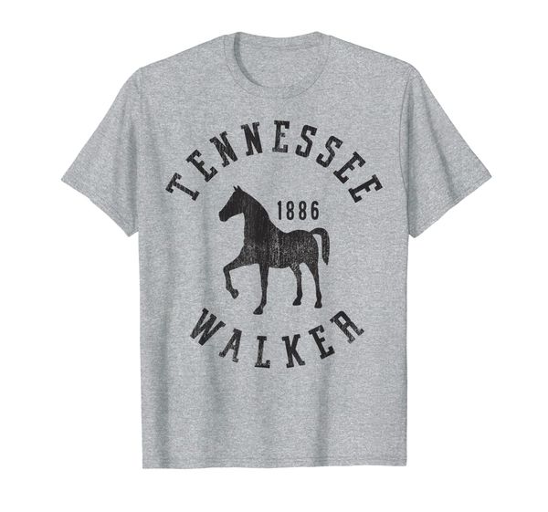

tennessee walker horseback riding vintage graphic t-shirt, White;black