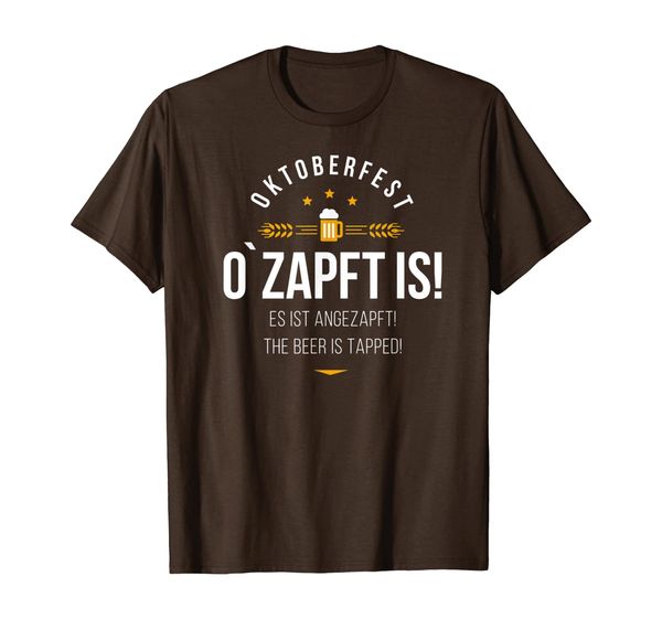 

o zapft is, the beer is tapped, oktoberfest t-shirt, White;black