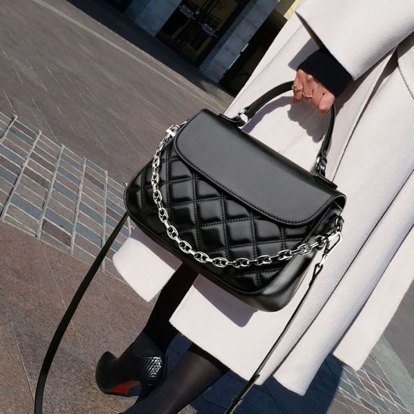 

women's bag 2021 fashion lingge chain women's messenger advanced single shoulder hand