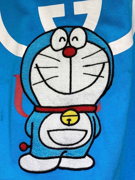 

blue doraemon short sleeve t-shirt men's women's 2021 new robot cat lovers loose round neck t-shirt11, White;black