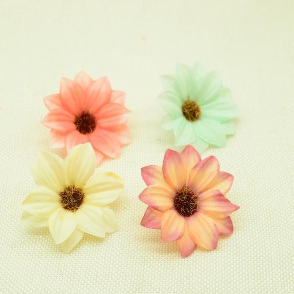 

100pcs silk sunflower fake daisy christmas wreath decor for home wedding accessories plastic flowers diy artificial jllcez