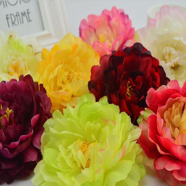 

2pcs 11cm silk peony head artificial flowers vases for decoration home wedding scrapbooking flowers fake stamen di jllvcu