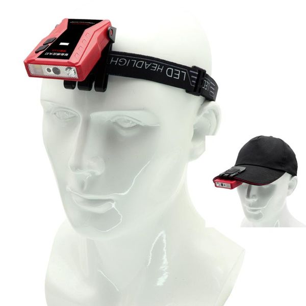

headlamps 300lm t6 led fishing induction headlamp type-c usb cap clip head torch light motion sensor camping lantern red warning strobe