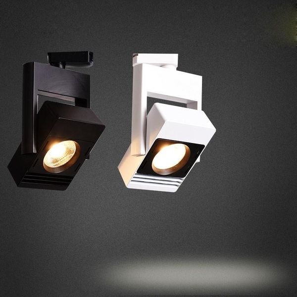 

12pcs square led track light dimmable 20w 30w cob ceiling rail lights for living room kitchen clothes shop shoes store ac85-265v