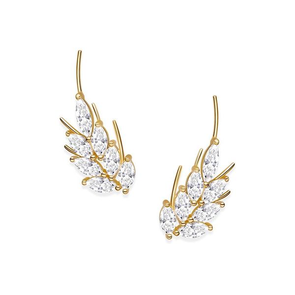 

[bright new product] hef jewelry gilt wheat ear studs simple temperament earring tb bracelets luxury earrings, Golden;silver