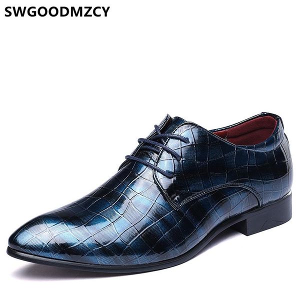 

dress shoes luxury men oxford for wedding official zapatos de hombre vestir formal plus size 48, Black