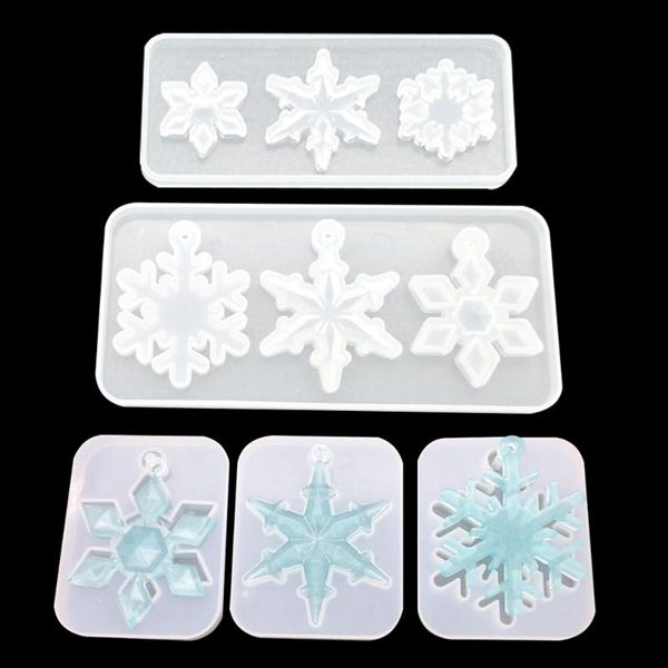 

craft tools xmas silicone mold mirror diy snowflake handmade crafts epoxy resin gifts moulds crystal necklace decor silica jewelry