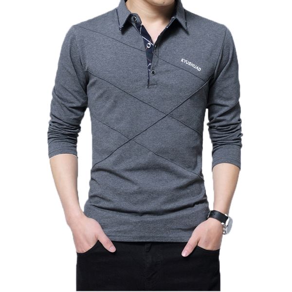 

5xl polo shirt collar men plus size 3xl 4xl autumn button brand men polo shirt long sleeve casual male shirt dress polo shirts 210308, White;black