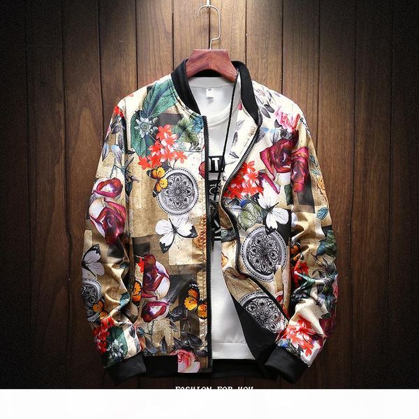 

new rose bomber jacket men mens casual jackets coat 5xl, Black;brown