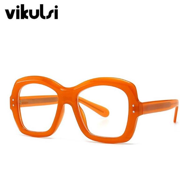 

fashion sunglasses frames blue clear lens orange glasses frame women vintage square eyeglasses for female cat eye shades, Black
