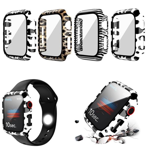 Smart Straps Watch Protector con pellicola per schermo in vetro temperato Custodia protettiva completa 44/42/40 / 38mm