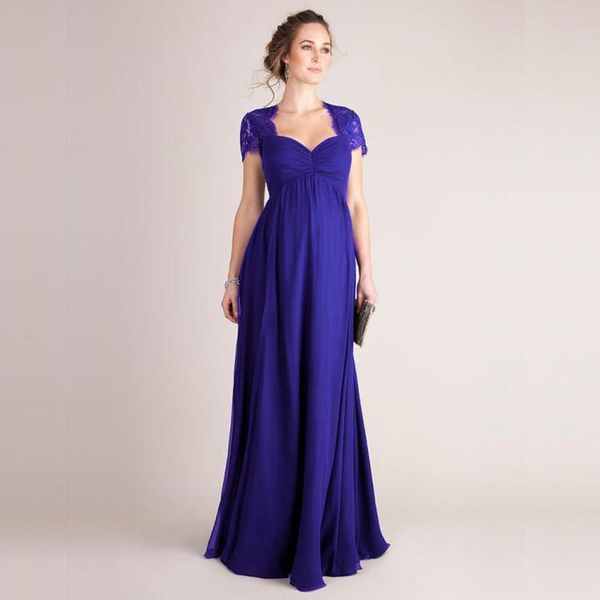 

40# solid color dress women maternity eyelashes lace stitching short-sleeved jumpsuit long dress pgraphy vestidos, White
