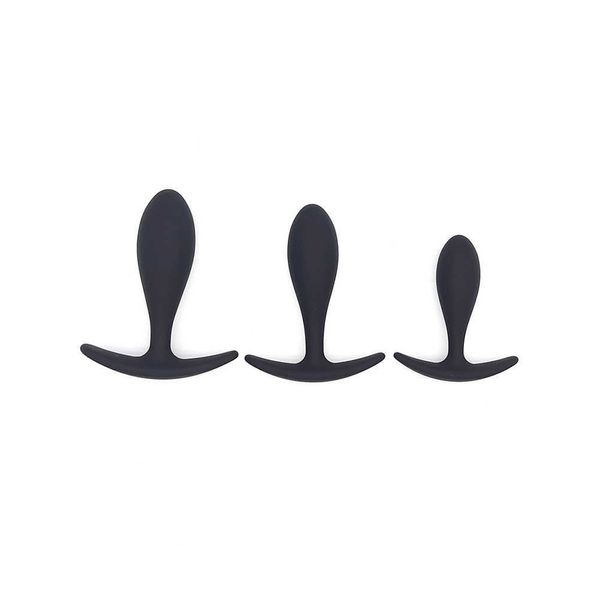 Articoli per massaggi Taglia S / M / L Plug anale in silicone Butt Plug Giocattoli sexy per uomo Donna Massaggiatore prostatico Ano Dildo Trainner Articoli intimi