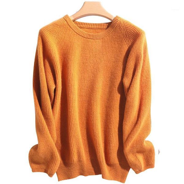 

cashmere sweater women pullover o-neck autumn winter long sleeve loose knitted soft merino wool female jumper, White;black