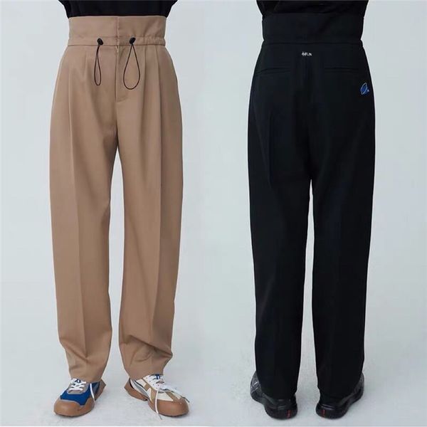

2021 new ader error paperbag waist pants men women 1:1 adererror drawstring stitching sweatpants thickening trousers kl6r, Black