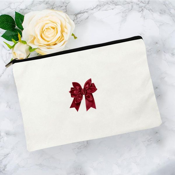 

cosmetic bags & cases bow bag for makeup women's mini storage organizer make up woman travel pouch kawaii handbags special