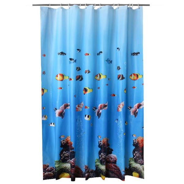 

shower curtains easy clean bath eco-friendly cute home peva waterproof washable decorative mould proof fish curtain el bathtub hooks