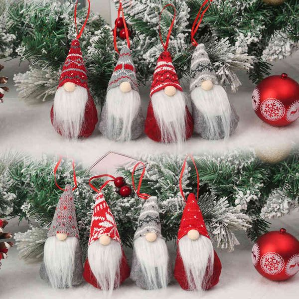 

christmas selling decorations faceless doll pendant santa claus doll tree pendant