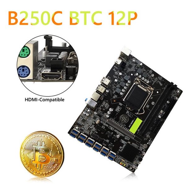 

selling btc_b250c mining motherboard 12 graphics cards with intel b250 pch chipset