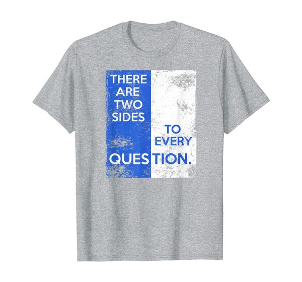 

debate team two sides aff neg debater t shirt, White;black