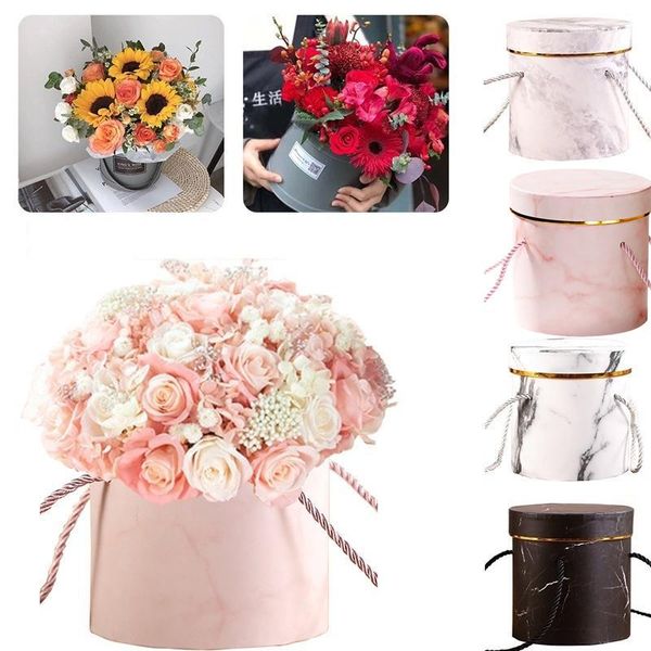 

gift wrap hat boxes round floral flower packaging paper bag storage box florist bouquet with lid lanyard