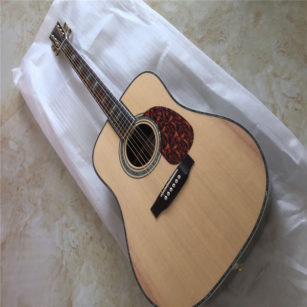 

41 inch acoustic guitar, abalone inlaid, abalone binding & back, delivery