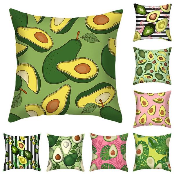 

2021 selling throw pillow covers, cute avocado square pillowcase cushion cover for home couch decoration pillow case