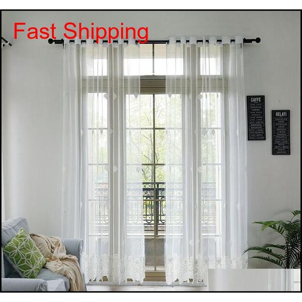

korean pure white lace embroidered voile curtain for living room bedroom embroidered sheer tulle window treatm jlluhh bdesybag