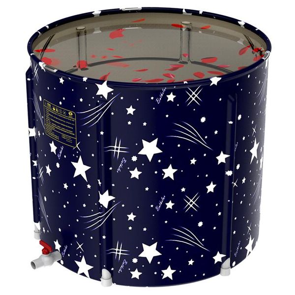 

bathing tubs & seats bath barrel household folding body thickening thermal insulation plastic ag
