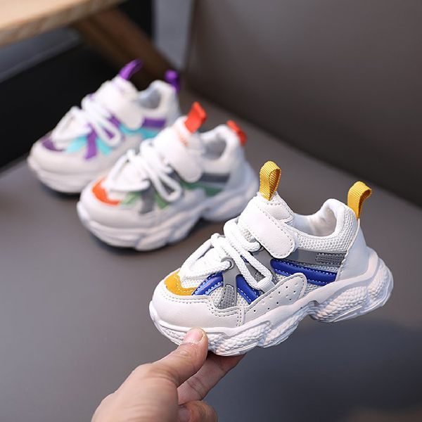 

2021 spring autumn baby shoes boy girl breathable mesh toddler shoes fashion infant sneakers soft comfortable child sport shoes, Black;red
