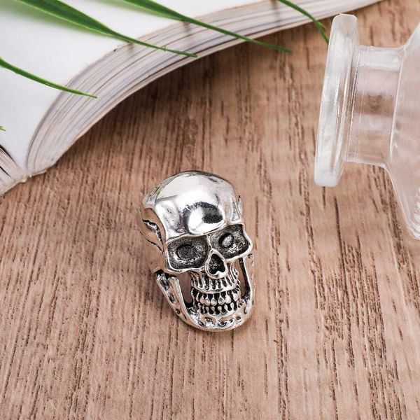 

cluster rings gothic men's skull ring motorcycle band biker party fashion jewelry male bijoux, Golden;silver