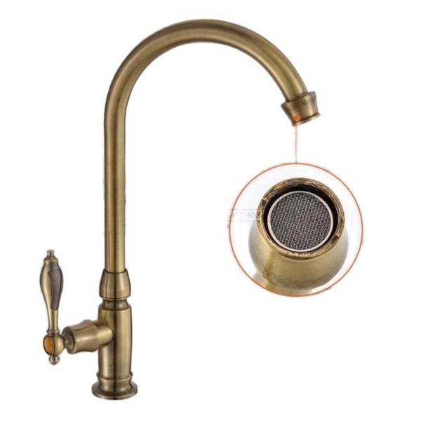 

kitchen faucets antique brass swivel spout single handle vessel sink mixer tap