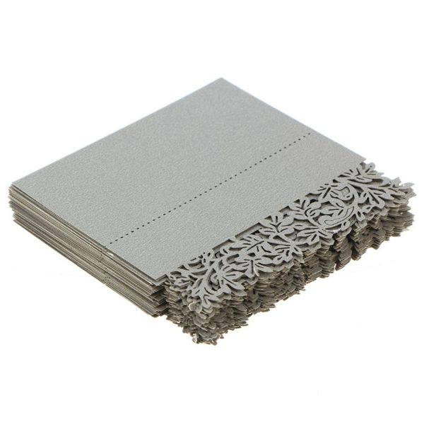 

greeting cards 50pcs hollow out wedding birthday table decoration place name (silver)
