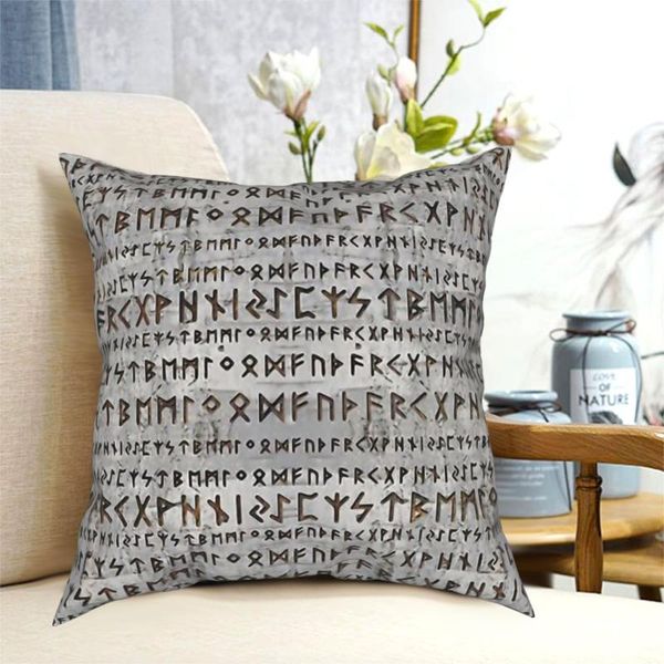 

cushion/decorative pillow elder futhark pattern birch polyester cushion cover vikings for bedroom garden decorative reusable throw pillowcas