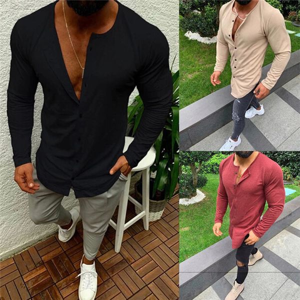 

2021 retrieve men t-shirt luxe long mouwen casual slim fitness stylish linen tunnel trui shirts man, White;black