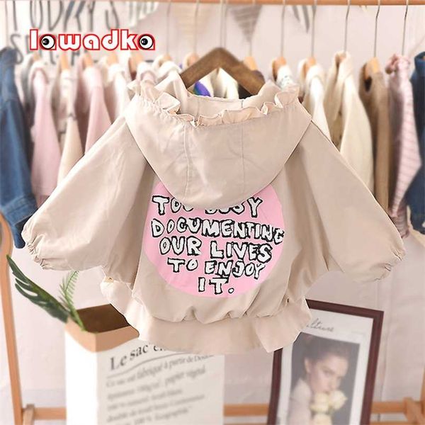 

lawadka spring autumn kids clothing for girls print children hooded jackets coats casual children's outerwear baby girl clothes 211023, Blue;gray