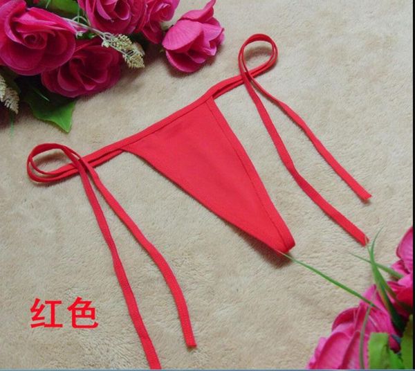 

women's g-strings bandage underwear g string thongs panties t back lingerie women lady solid bikini panty, Black;white
