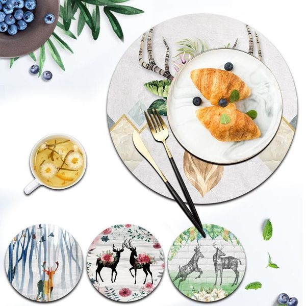 

mats & pads kitchen placemat round tableware pad tea table decoration accessories